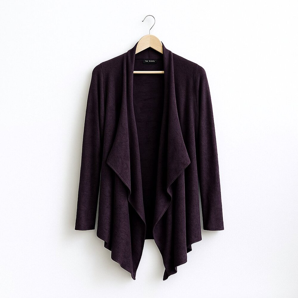 Barefoot Dreams Bamboo Chic Lite Calypso Wrap Cardigan L/XL Purple Waterfall